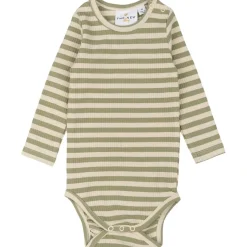 GOTS Uni Ribbad Baby Body Tea Striped>The New Siblings Hot