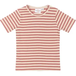 GOTS Uni Top Old Rose Striped>The New Siblings Online