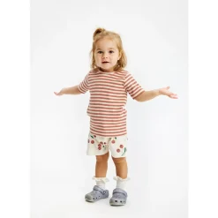 GOTS Uni Top Old Rose Striped>The New Siblings Online