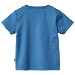 GOTS Walter T-shirt Blue>Wheat Clearance