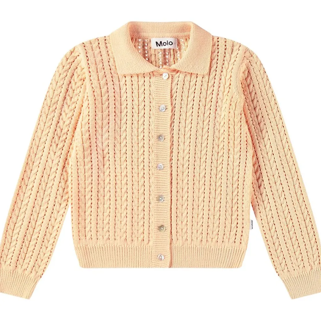 Gwendolyn Knitted Cardigan Pale Melon>Molo Clearance