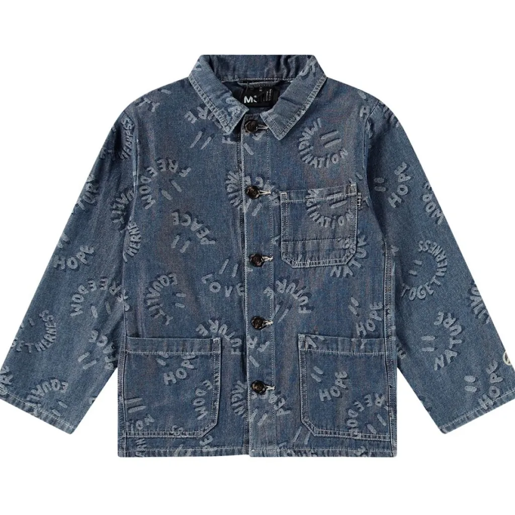 Halley Denim Jacket Word Smiles>Molo Online