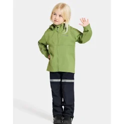 Hallon Kids Vindtät Jacka Algae Green><noscript><img width=
