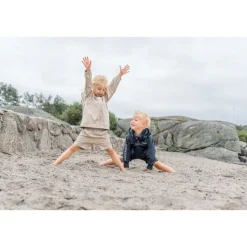 Hallon Kids Vindtät Jacka Beach Beige><noscript><img width=
