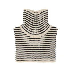 Halsvärmare I Ull Ecru/dark Navy>FUB Outlet
