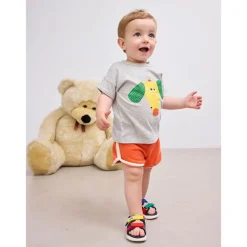 Happy Dog Baby T-shirt Heather Grey>Bobo Choses Sale