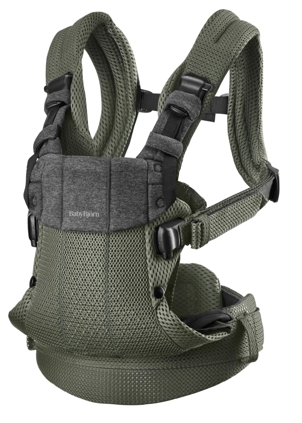 Harmony 3D Mesh Bärsele Dark Green>BabyBjörn Hot