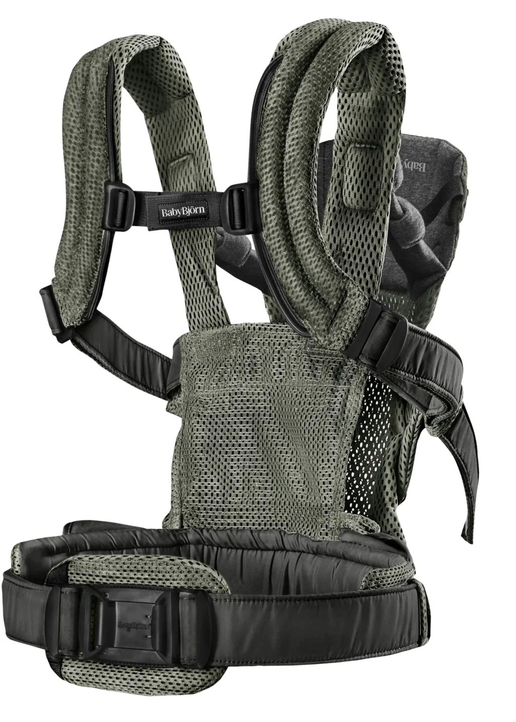 Harmony 3D Mesh Bärsele Dark Green>BabyBjörn Hot