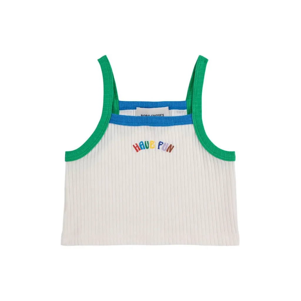 Have Fun Croppad Linne Offwhite>Bobo Choses Clearance