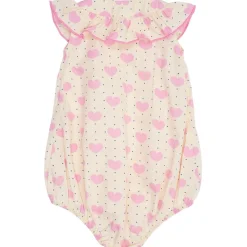 Heart & Dots Romper Med Volang Heart Aop>Copenhagen Colors New