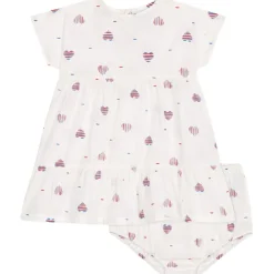 Hearts Klänning I Bomull Med Bloomer Avalanche Multicolor>Petit Bateau Best