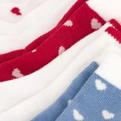 Hearts 5-pack Bomullsstrumpor White>Petit Bateau Hot
