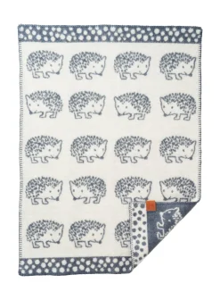 Hedgehog Filt I Ull Blue>Klippan Yllefabrik Best