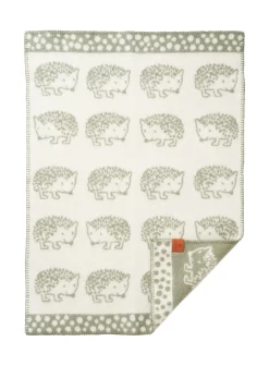 Hedgehog Filt I Ull Green>Klippan Yllefabrik New