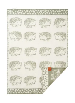 Hedgehog Filt I Ull Green>Klippan Yllefabrik New