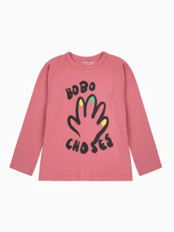 High Five Långärmad T-shirt Pink>Bobo Choses Discount