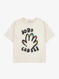 High Five T-shirt Offwhite>Bobo Choses Hot