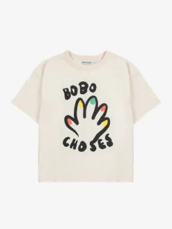High Five T-shirt Offwhite>Bobo Choses Hot