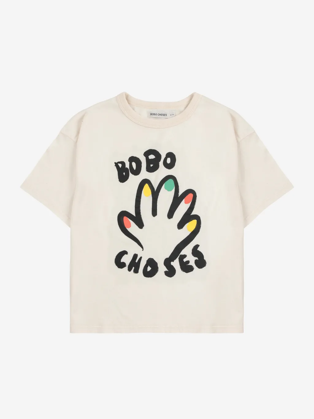 High Five T-shirt Offwhite>Bobo Choses Hot