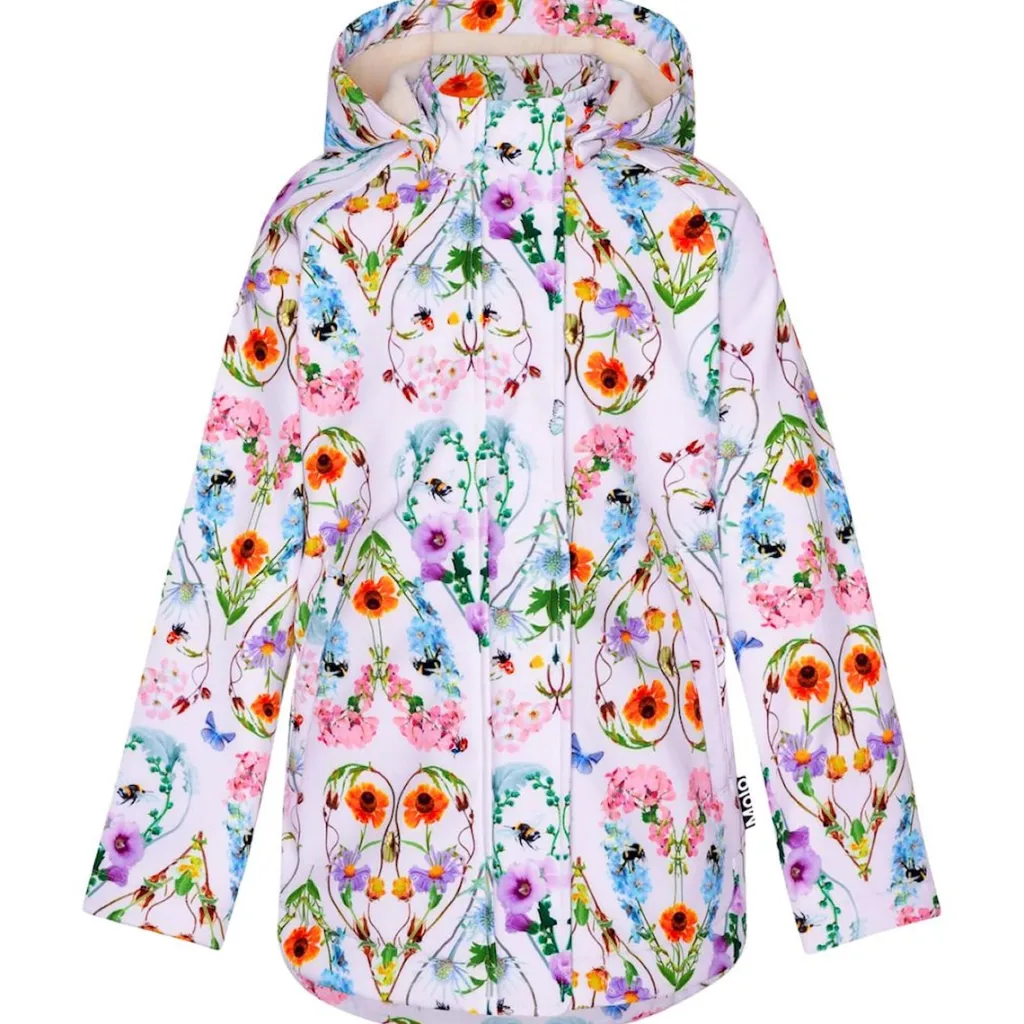 Hillary Softshelljacka Flower Hearts>Molo Online