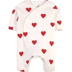 Hjärtmönstrad Bodysuit Gräddvit>Petit Bateau New