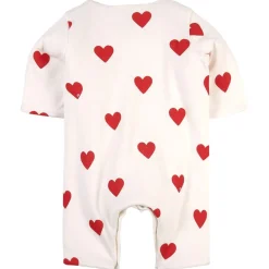 Hjärtmönstrad Bodysuit Gräddvit>Petit Bateau New