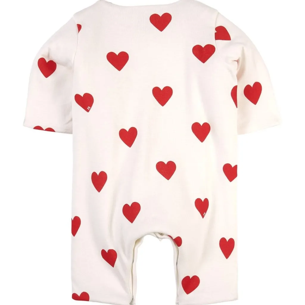 Hjärtmönstrad Bodysuit Gräddvit>Petit Bateau New