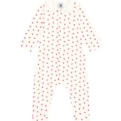 Hjärtmönstrad Bodysuit Gräddvit>Petit Bateau New