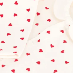 Hjärtmönstrad Bodysuit Gräddvit><noscript><img width=