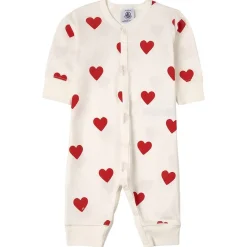 Hjärtmönstrad Bodysuit Vit>Petit Bateau Outlet