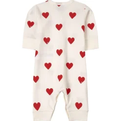 Hjärtmönstrad Bodysuit Vit>Petit Bateau Outlet