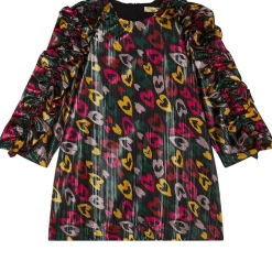Hjärtmönstrad Klänning Svart>Stella McCartney Kids New