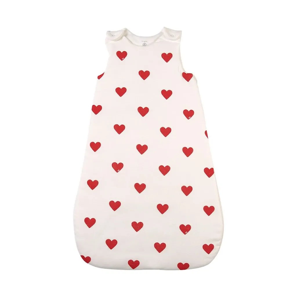 Hjärtmönstrad Sovpåse Gräddvit>Petit Bateau Online