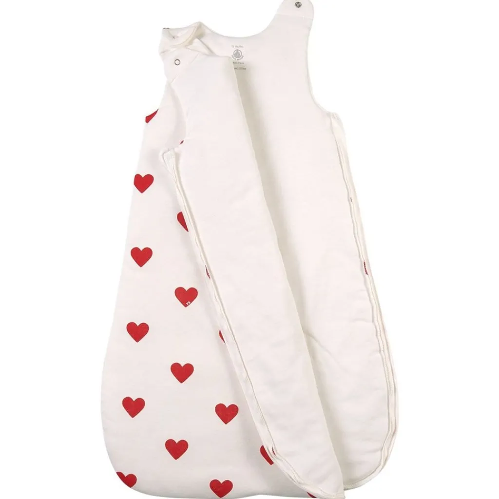 Hjärtmönstrad Sovpåse Gräddvit>Petit Bateau Online