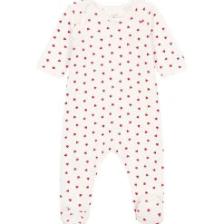 Hjärtmönstrad Velour Onesie Marshmallow Terkuit>Petit Bateau Hot
