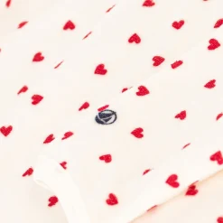 Hjärtmönstrad Velour Onesie Marshmallow Terkuit>Petit Bateau Hot