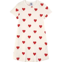 Hjärtmönstrat Nattlinne Vit>Petit Bateau Best