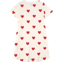 Hjärtmönstrat Nattlinne Vit>Petit Bateau Best