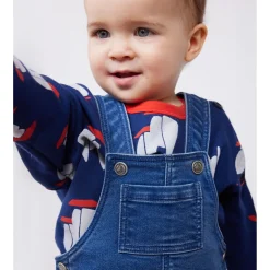 Hängselbyxor I Denim Bleu Delave><noscript><img width=