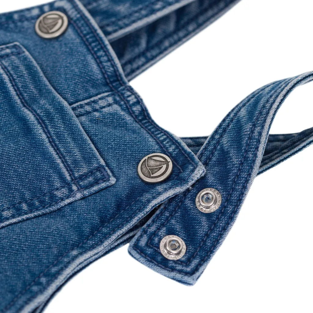 Hängselbyxor I Denim Bleu Delave>Petit Bateau Best