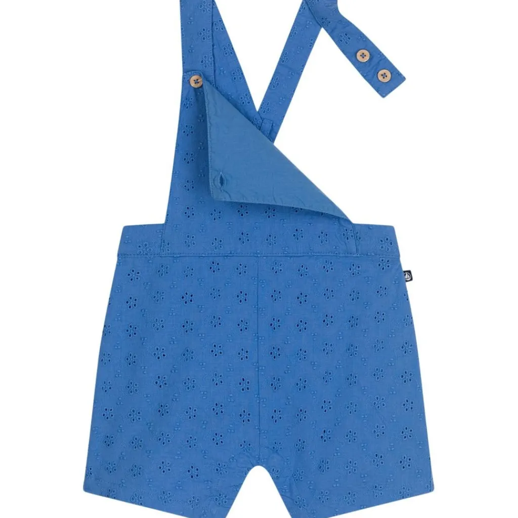 Hängselshorts Med Anglaise-brodyr Blå>Petit Bateau Best