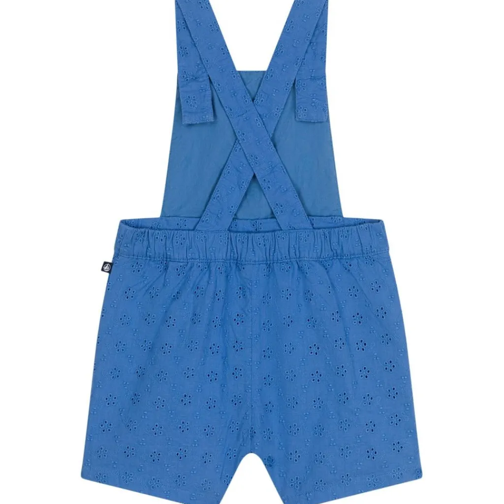 Hängselshorts Med Anglaise-brodyr Blå>Petit Bateau Best