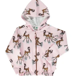 Hoodie with reindeer Icy Pink>Småfolk New