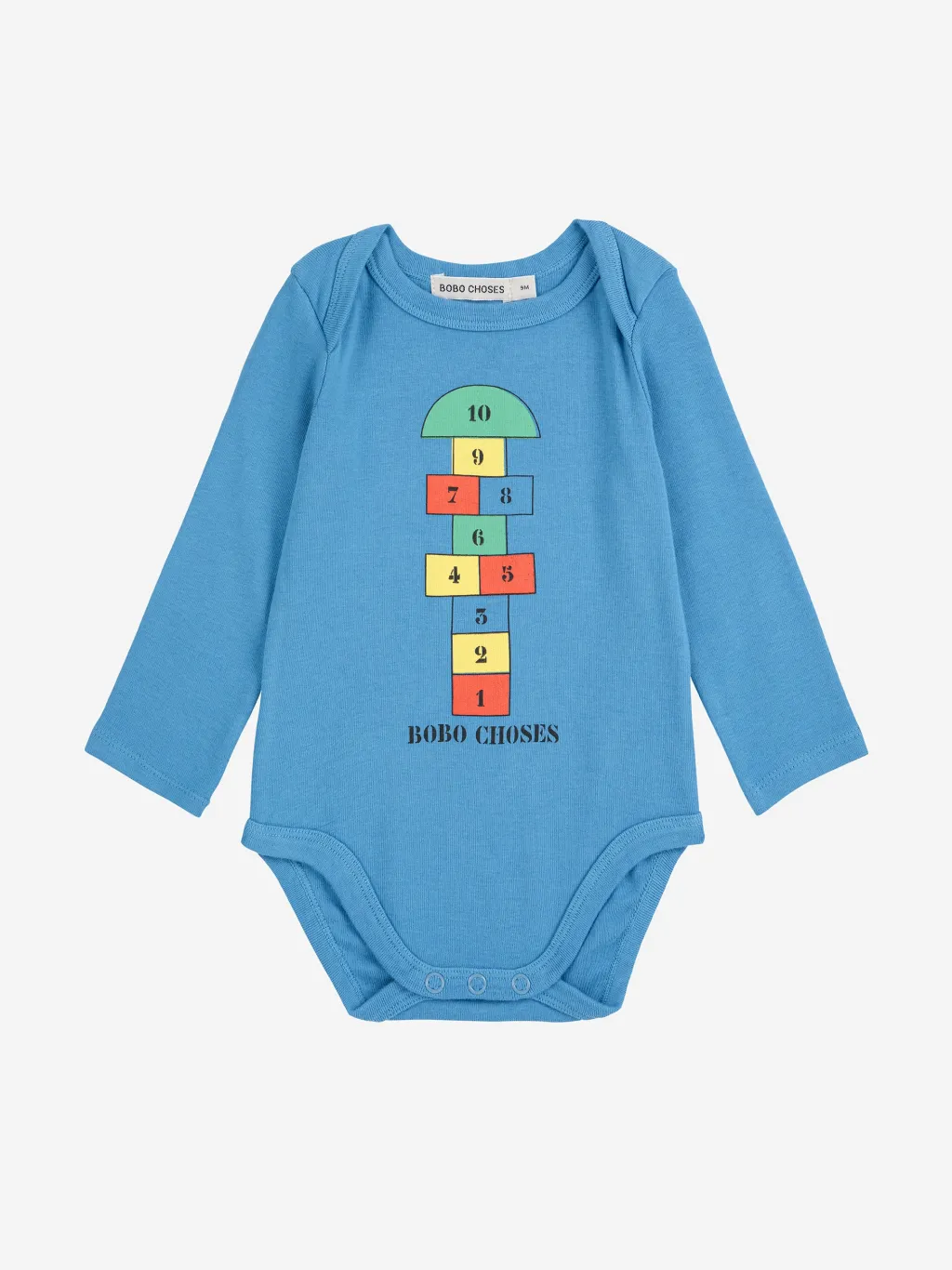 Hopscotch Långärmad Body Blue>Bobo Choses Clearance