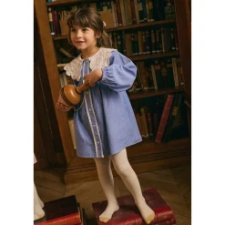 Hyacinte Vävd Klänning Blue Chambray><noscript><img width=
