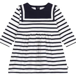 Iconic Bretonrandig Klänning Blanc Bleu>Petit Bateau