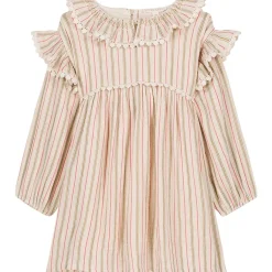 Illi Randig Baby-klänning Gräddvit>Louise Misha Clearance