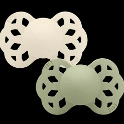 Infinity 2-pack Anatomiska Silikonnappar Ivory Sage>BIBS
