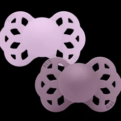 Infinity 2-pack Anatomiska Silikonnappar Violet Sky Mauve>BIBS Discount