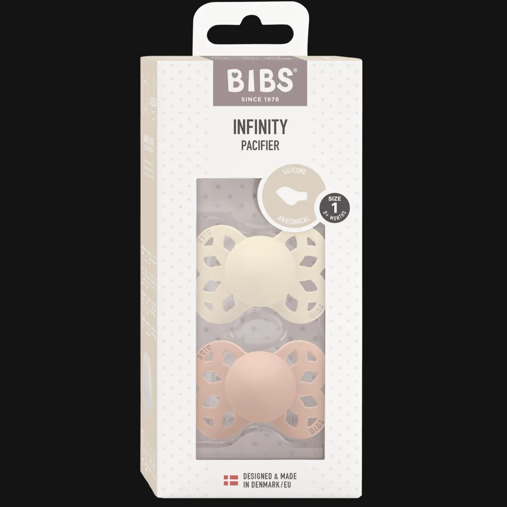 Infinity 2-pack Anatomiska Silikonnappar Ivory Blush>BIBS New